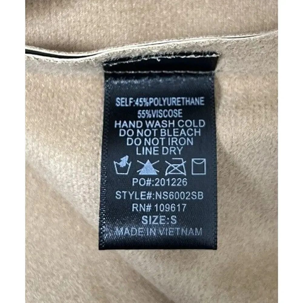 Shinestar Mini Skirt, Women's S OliveGreen Faux Leather Pockets 55%Viscose Lined